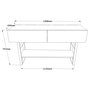 Hanah Home Consola Ml24-A Moderna Industrial Pino Atlántico con Espejo